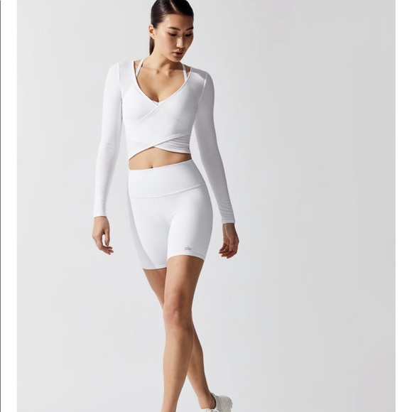 alo yoga amelia long sleeve crop